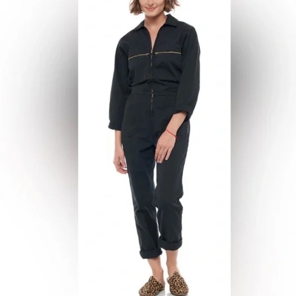 Sandrine Rose xFree People Black Zipped Jumpsuit SzM - Picture 3 of 15